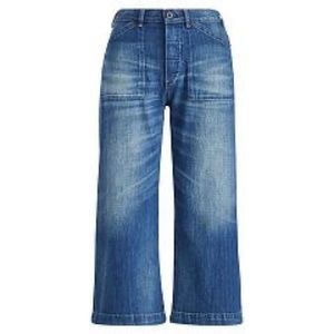 Ralph Lauren cropped wide leg high waisted jeans